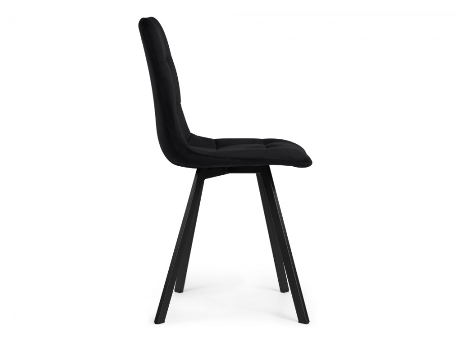 Стул на металлокаркасе Чилли П черный велюр / черный