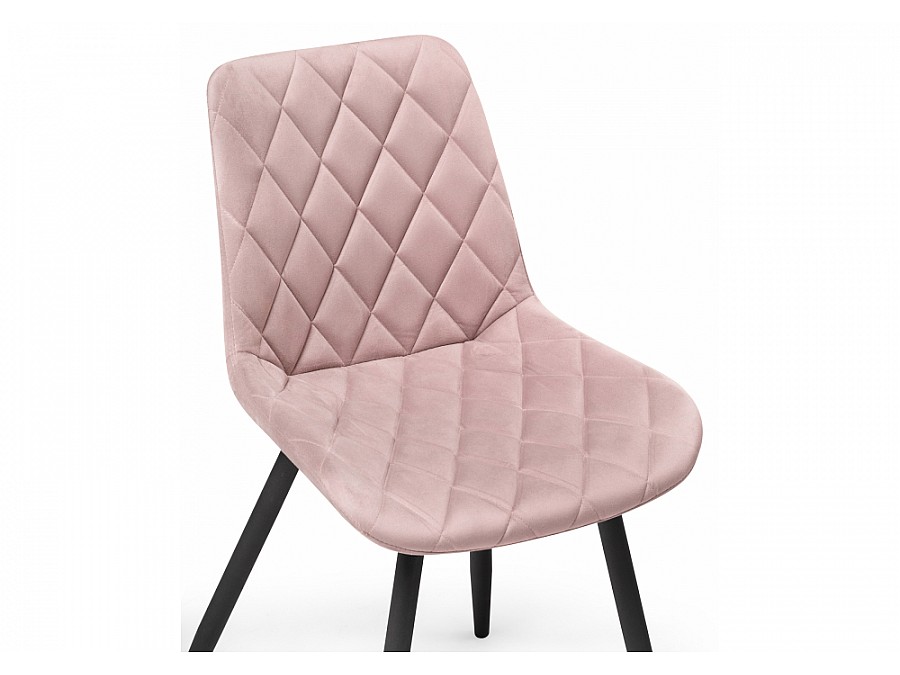 Стул на металлокаркасе Баодин К крутящийся розовый / черный