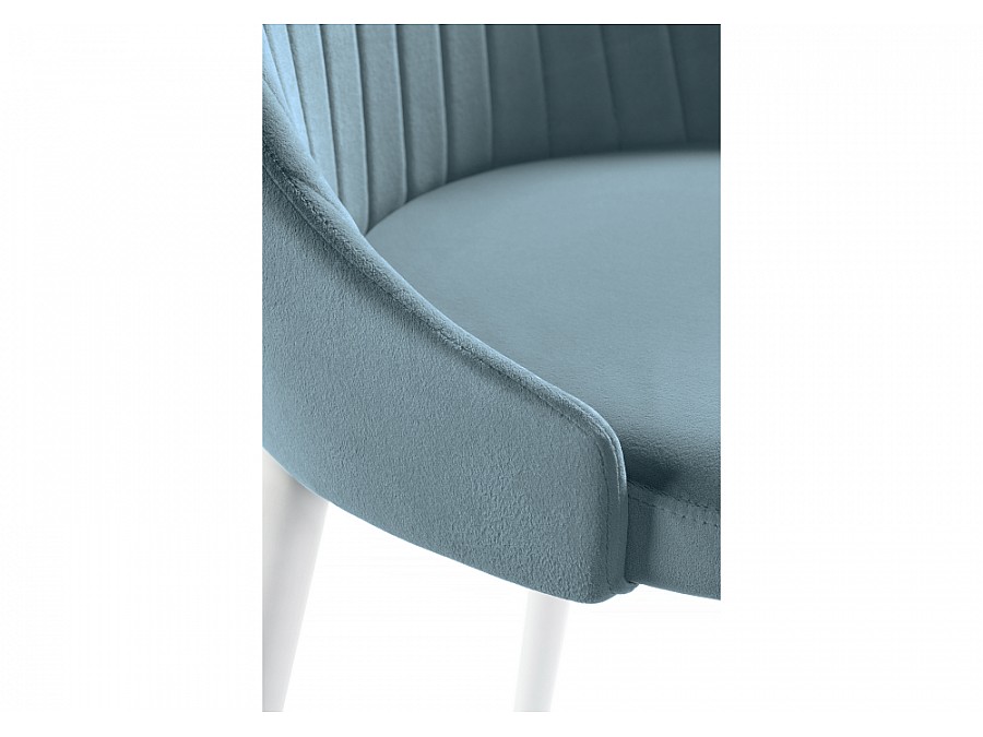 Стул на металлокаркасе Kora light blue / white