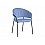 Стул на металлокаркасе Лео голубой / черный
