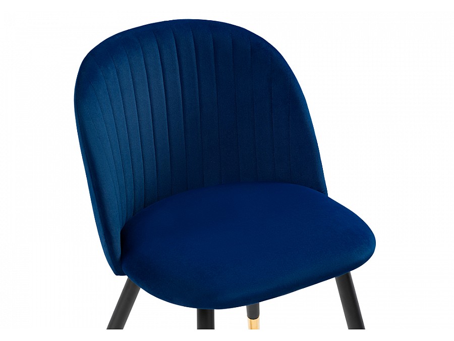 Стул на металлокаркасе Gabi dark blue / black / gold