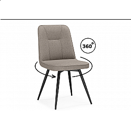 Стул на металлокаркасе Texas 3 поворотный светло-коричневый / черный