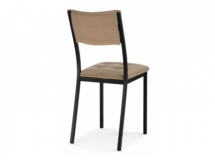 Стул на металлокаркасе Бекал латте / черный матовый