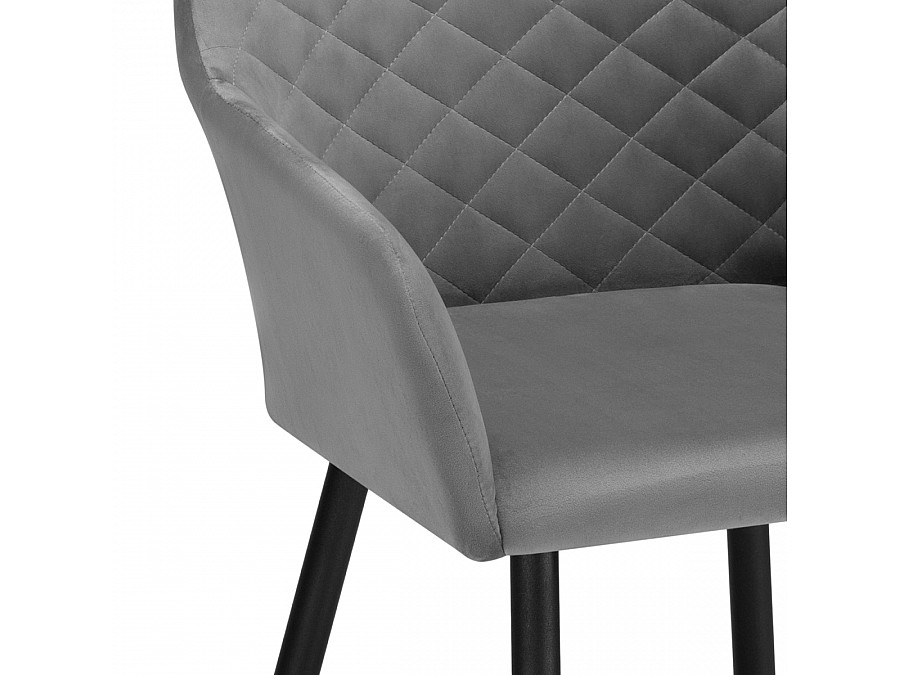 Стул на металлокаркасе Стив темно-серый / черный