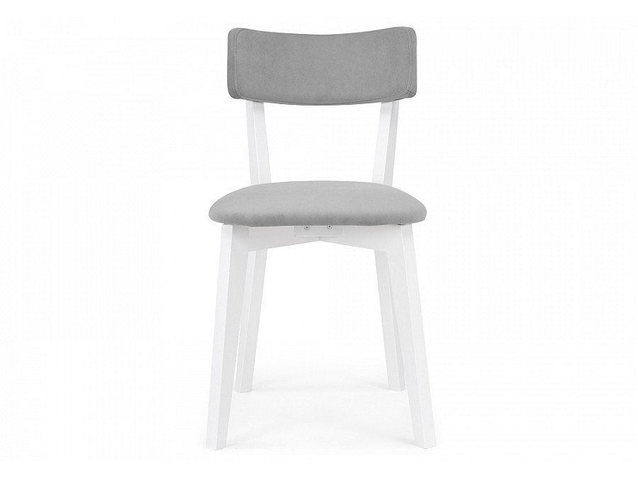 Стул деревянный Гилмар серый велюр / белый