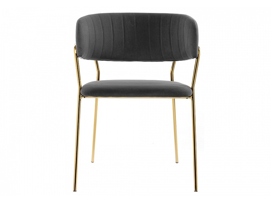 Стул на металлокаркасе Kamelia grey / gold