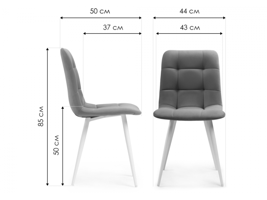 Стул на металлокаркасе Чилли велюр светло-зеленый / черный