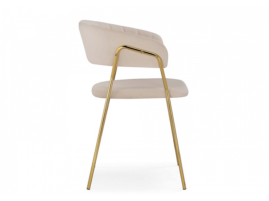 Стул на металлокаркасе Kamelia 1 beige / gold