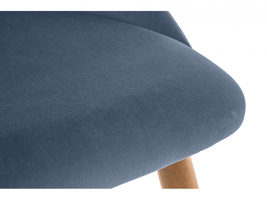 Стул на металлокаркасе Morgan blue / wood