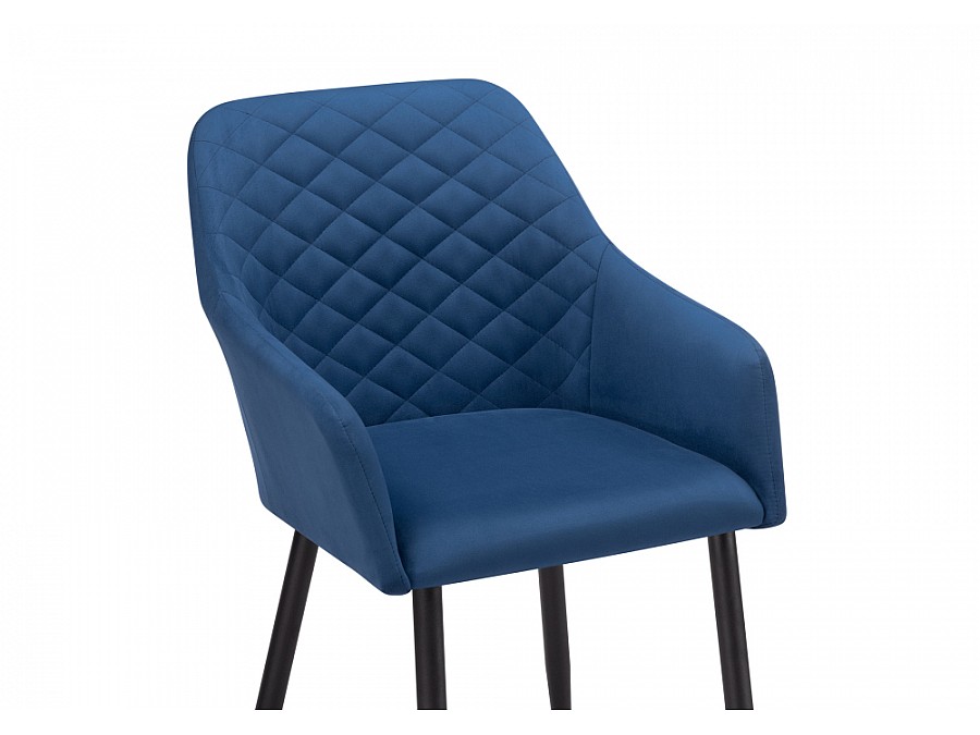 Стул на металлокаркасе Стив синее / черное