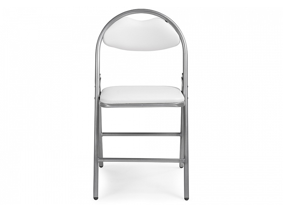 Стул на металлокаркасе Gikat белый полимер / светлый мусс
