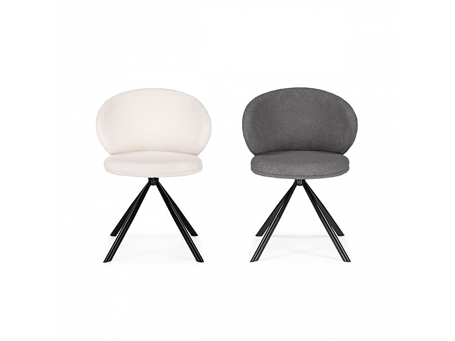 Стул на металлокаркасе Solomon крутящийся white / black