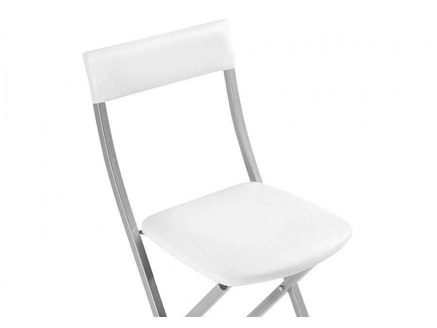 Стул на металлокаркасе Elevis белый полимер / светлый мусс