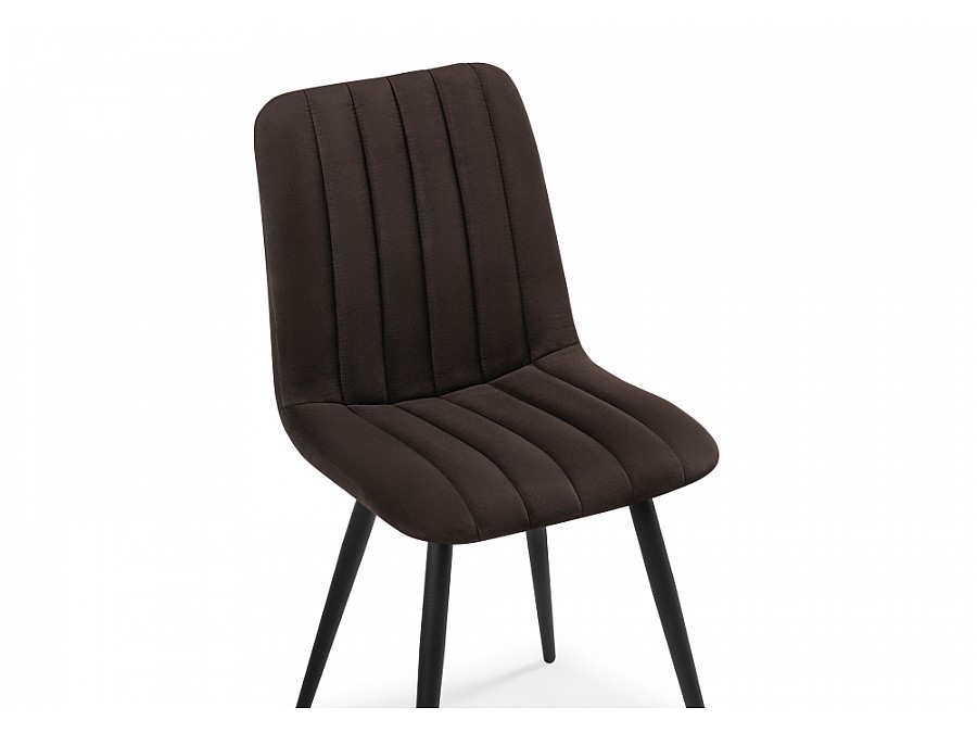 Стул на металлокаркасе Дани коричневый / черный