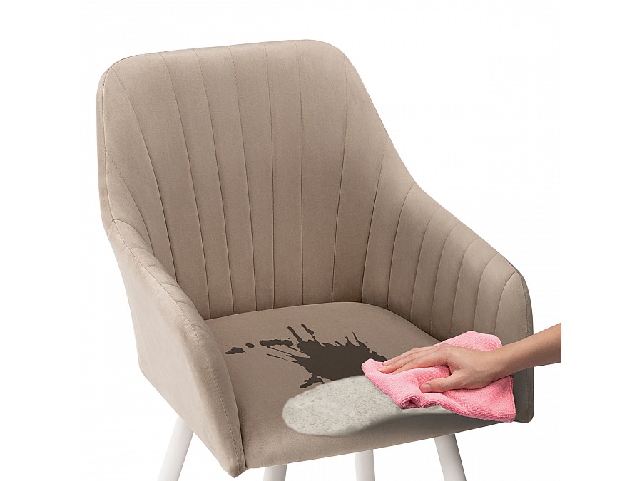 Стул на металлокаркасе Слэм крутящееся бежевое / белое