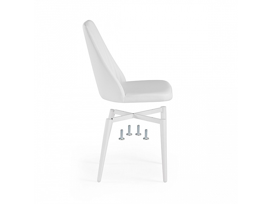 Стул на металлокаркасе Фена R белый