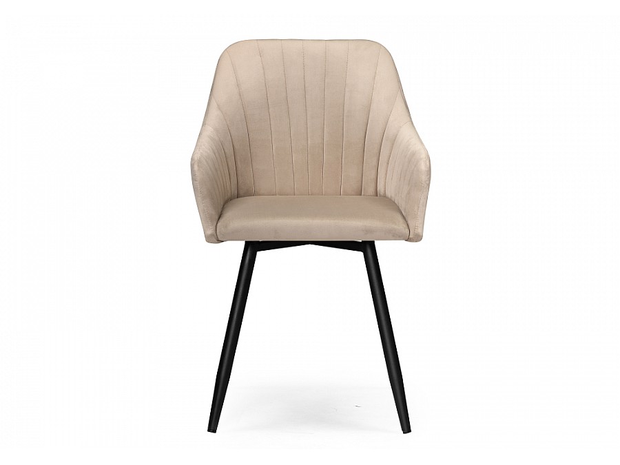 Стул на металлокаркасе Слэм крутящееся бежевое / черное