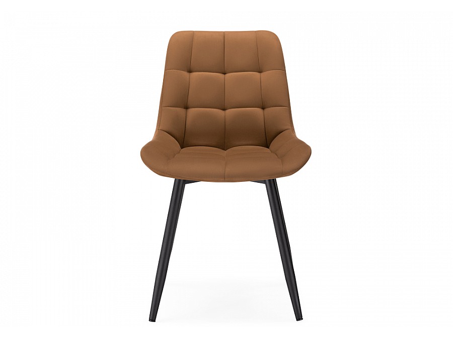 Стул на металлокаркасе Челси крутящийся кирпичный / черный