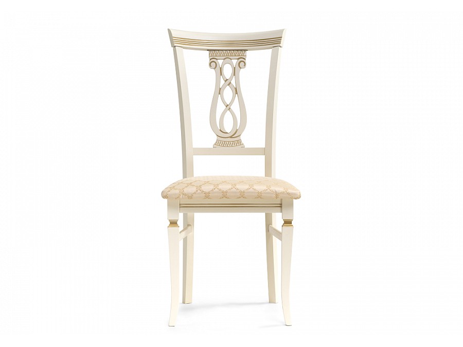 Стул деревянный Флавиан слоновая кость / золото