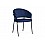 Стул на металлокаркасе Лео синий brandy light 8 / черный