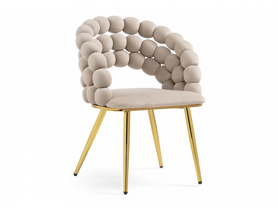 Стул на металлокаркасе Ball beige / gold