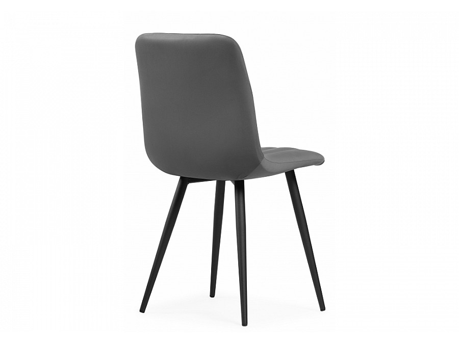 Стул на металлокаркасе Дани серый велюр velutto 32 / черный