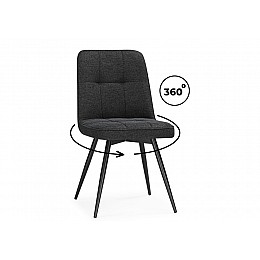 Стул на металлокаркасе Texas 4 поворотный темно-серый / черный
