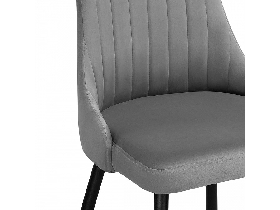 Стул на металлокаркасе Кора темно-серый / черный