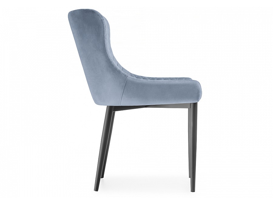 Стул на металлокаркасе Teo light blue / black