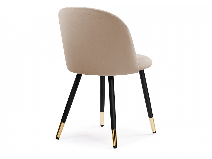 Стул на металлокаркасе Gabi dark beige / black / gold