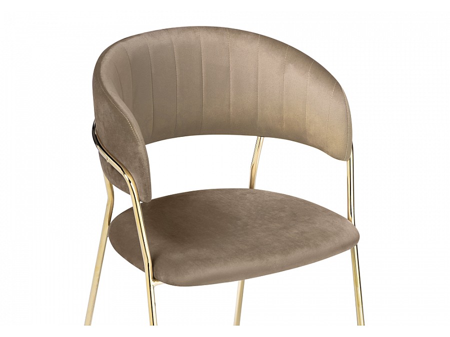 Стул на металлокаркасе Kamelia cappuccino / gold