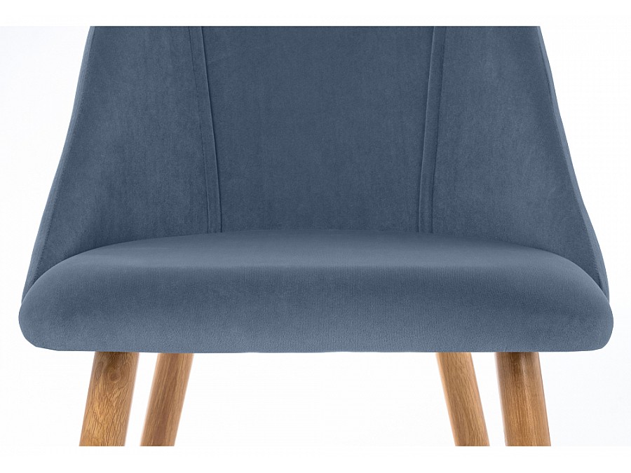 Стул на металлокаркасе Morgan blue / wood