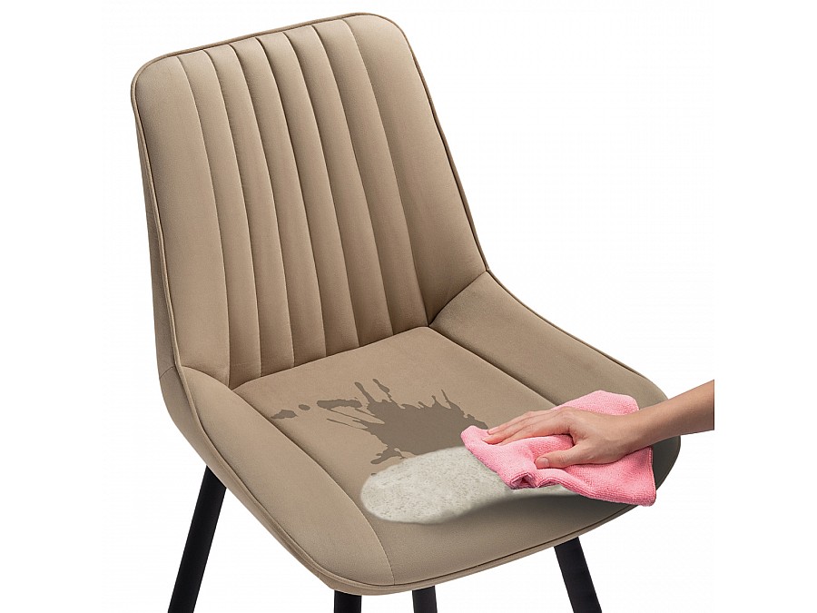 Стул на металлокаркасе Седа бежевый / черный