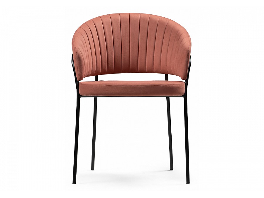 Стул на металлокаркасе Лео каштановый / черный