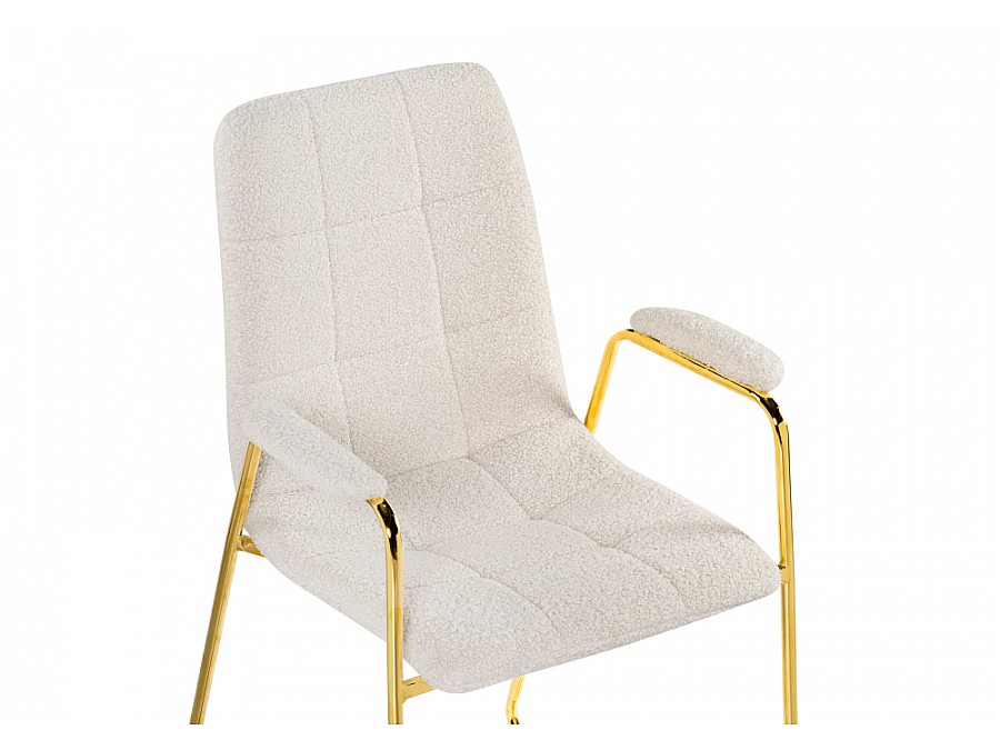 Стул на металлокаркасе Lana white / gold
