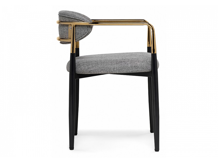 Стул на металлокаркасе Lord gray / black / gold