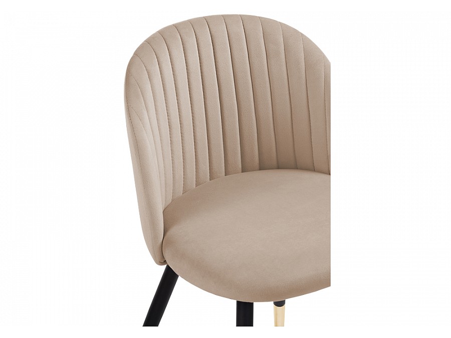 Стул на металлокаркасе Gabi dark beige / black / gold