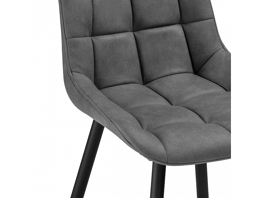 Стул на металлокаркасе Челси темно-серый graf 16 / черный