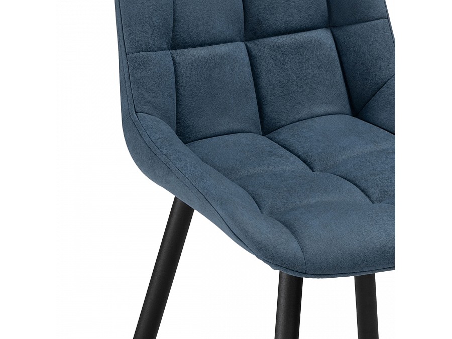 Стул на металлокаркасе Челси синий graf 9 / черный