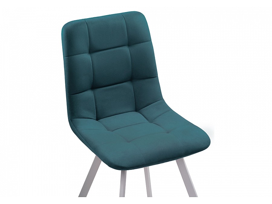 Стул на металлокаркасе Чилли морская волна / белый