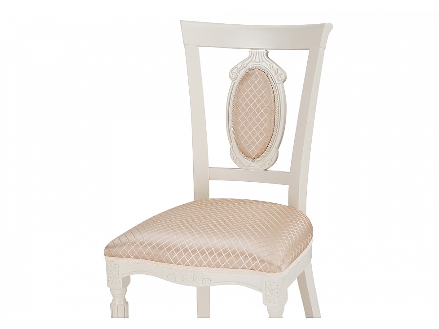 Стул деревянный Лино молочный / ромб 02