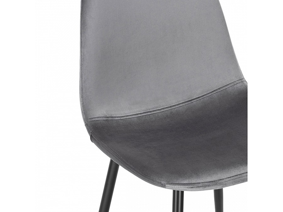 Стул на металлокаркасе Lilu dark grey / black