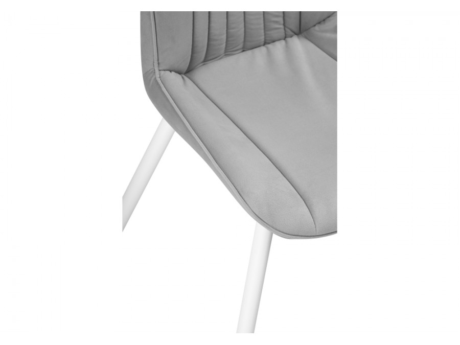 Стул на металлокаркасе Седа светло-серый / белый