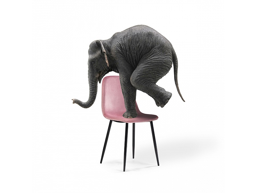 Стул на металлокаркасе Lilu pink / black