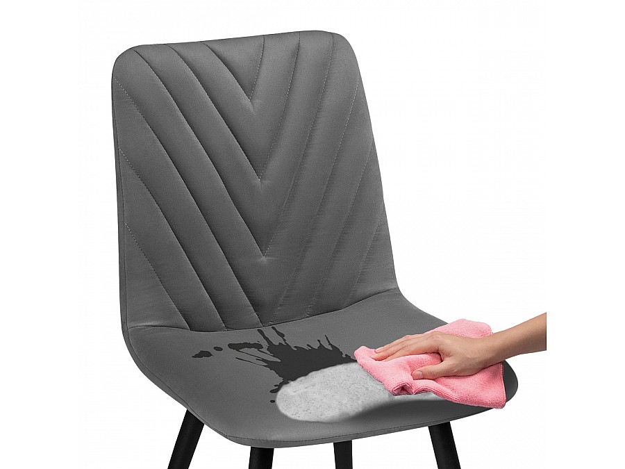 Стул на металлокаркасе Ральф темно-серый / черный