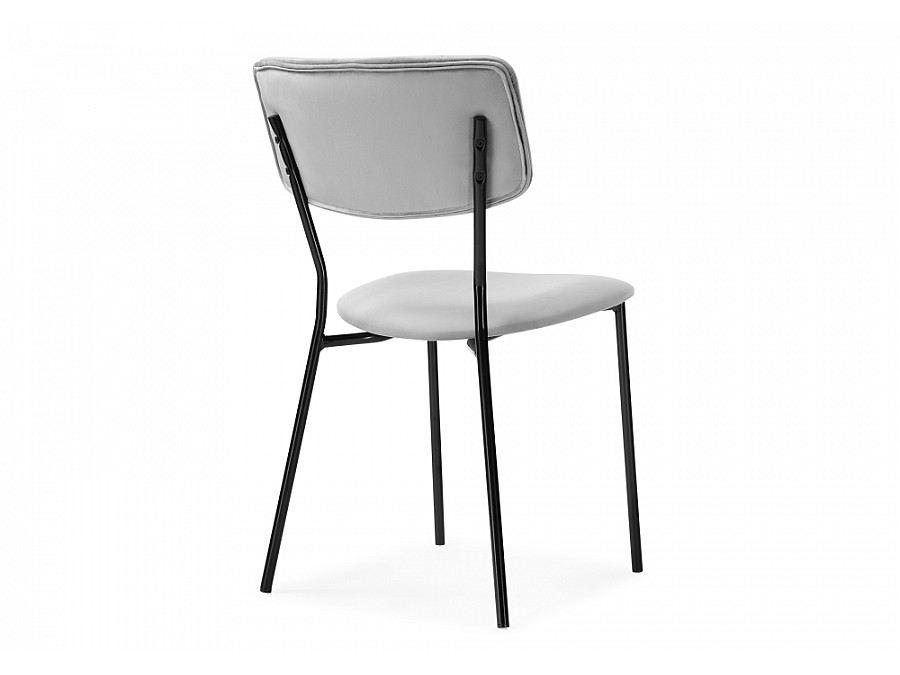 Стул на металлокаркасе Фиер серый / черный глянец