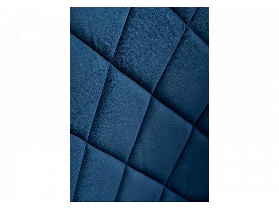 Стул на металлокаркасе Зест микровелюр темно-синий / черный глянец