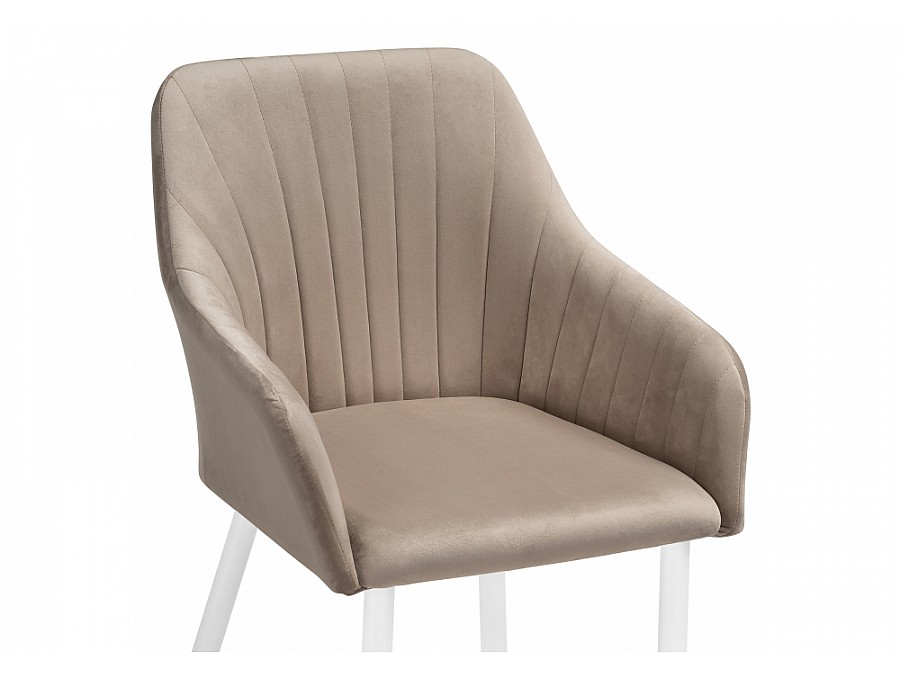 Стул на металлокаркасе Слэм бежевое / белое