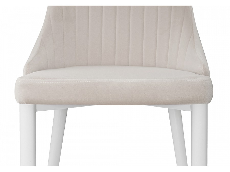 Стул на металлокаркасе Kora white / beige