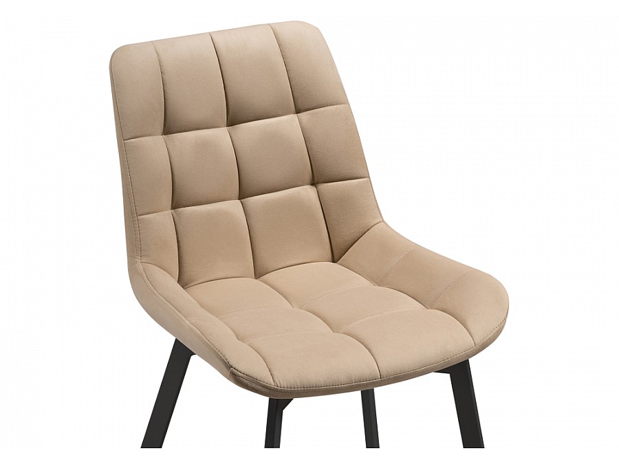 Стул на металлокаркасе Челси черный / бежевый